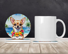Load image into Gallery viewer, Chihuahua Luau Large Sandstone Coasters Pack of 4