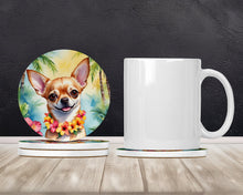 Load image into Gallery viewer, Chihuahua Luau Large Sandstone Coasters Pack of 4
