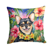 Load image into Gallery viewer, Chihuahua Luau Throw Pillow - 14x14 Decorative Pillow – Art for Your Home &amp; Patio