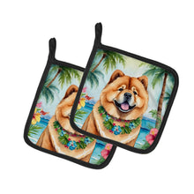 Load image into Gallery viewer, Chow Chow Luau Pot Holders - Set of 2 Decorative Kitchen Helpers | Made in the USA