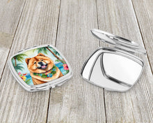 Load image into Gallery viewer, Chow Chow Luau Compact Mirror – Stylish Purse Mirror with Artistic Covers