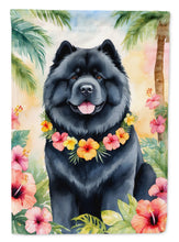 Load image into Gallery viewer, Chow Chow Luau Garden Flag – Tropical Dog Decor with Hibiscus &amp; Palm Leaves