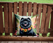 Load image into Gallery viewer, Chow Chow Luau Throw Pillow - 14x14 Decorative Pillow – Art for Your Home &amp; Patio