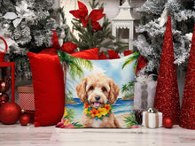 Load image into Gallery viewer, Cockapoo Luau Throw Pillow - 14x14 Decorative Pillow – Art for Your Home &amp; Patio