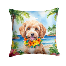 Load image into Gallery viewer, Cockapoo Luau Throw Pillow - 14x14 Decorative Pillow – Art for Your Home &amp; Patio