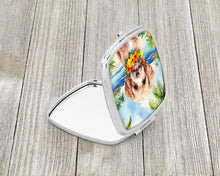 Load image into Gallery viewer, Cockapoo Luau Compact Mirror – Stylish Purse Mirror with Artistic Covers