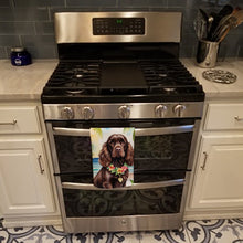 Load image into Gallery viewer, Cocker Spaniel Luau Kitchen Towel