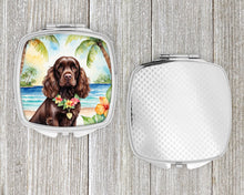 Load image into Gallery viewer, Cocker Spaniel Luau Compact Mirror – Stylish Purse Mirror with Artistic Covers