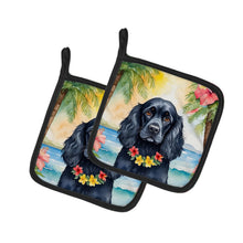 Load image into Gallery viewer, Cocker Spaniel Luau Pot Holders - Set of 2 Decorative Kitchen Helpers | Made in the USA