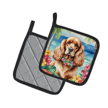 Load image into Gallery viewer, Cocker Spaniel Luau Pot Holders - Set of 2 Decorative Kitchen Helpers | Made in the USA