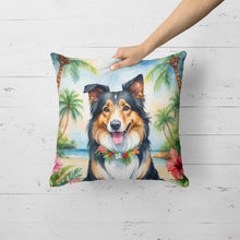 Load image into Gallery viewer, Collie Luau Throw Pillow