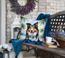 Load image into Gallery viewer, Collie Luau Throw Pillow