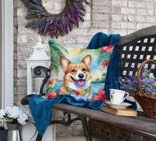 Load image into Gallery viewer, Corgi Luau Throw Pillow