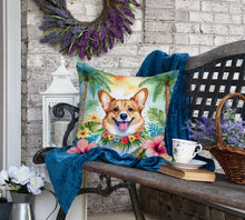 Load image into Gallery viewer, Corgi Luau Throw Pillow