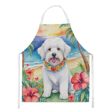 Load image into Gallery viewer, Coton de Tulear Luau Apron – Artist-Designed Kitchen, BBQ &amp; Craft Apron