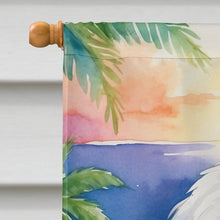 Load image into Gallery viewer, Coton de Tulear Luau House Flag
