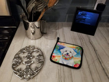 Load image into Gallery viewer, Coton de Tulear Luau Pot Holders - Set of 2 Decorative Kitchen Helpers | Made in the USA