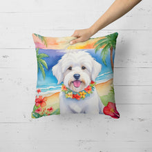 Load image into Gallery viewer, Coton de Tulear Luau Throw Pillow