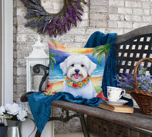 Load image into Gallery viewer, Coton de Tulear Luau Throw Pillow
