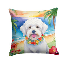 Load image into Gallery viewer, Coton de Tulear Luau Throw Pillow