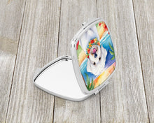 Load image into Gallery viewer, Coton de Tulear Luau Compact Mirror – Stylish Purse Mirror with Artistic Covers