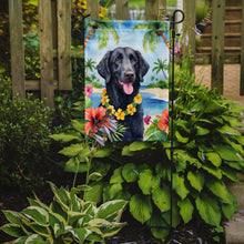Load image into Gallery viewer, Curly-Coated Retriever Luau Garden Flag – Tropical Dog Decor with Hibiscus &amp; Palm Leaves