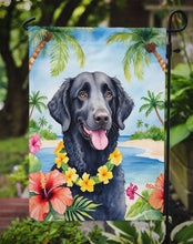 Load image into Gallery viewer, Curly-Coated Retriever Luau Garden Flag – Tropical Dog Decor with Hibiscus &amp; Palm Leaves