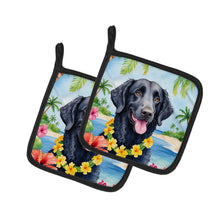Load image into Gallery viewer, Curly-Coated Retriever Luau Pot Holders - Set of 2 Decorative Kitchen Helpers | Made in the USA