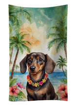 Load image into Gallery viewer, Dachshund Luau Kitchen Towel