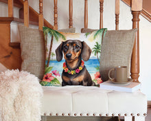 Load image into Gallery viewer, Dachshund Luau Throw Pillow - 14x14 Decorative Pillow – Art for Your Home &amp; Patio
