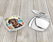 Load image into Gallery viewer, Dachshund Luau Compact Mirror – Stylish Purse Mirror with Artistic Covers