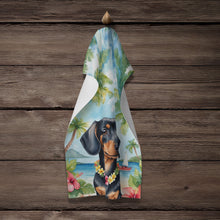 Load image into Gallery viewer, Dachshund Luau Kitchen Towel