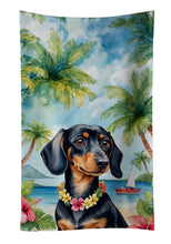 Load image into Gallery viewer, Dachshund Luau Kitchen Towel