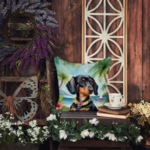 Load image into Gallery viewer, Dachshund Luau Throw Pillow - 14x14 Decorative Pillow – Art for Your Home &amp; Patio
