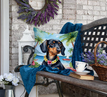 Load image into Gallery viewer, Dachshund Luau Throw Pillow