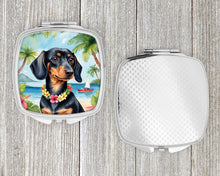 Load image into Gallery viewer, Dachshund Luau Compact Mirror – Stylish Purse Mirror with Artistic Covers