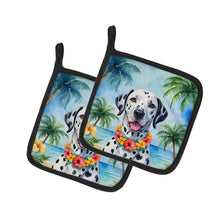 Load image into Gallery viewer, Dalmatian Luau Pot Holders - Set of 2 Decorative Kitchen Helpers | Made in the USA