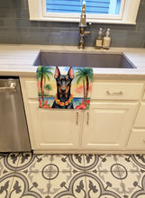 Load image into Gallery viewer, Doberman Pinscher Luau Kitchen Towel