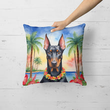 Load image into Gallery viewer, Doberman Pinscher Luau Throw Pillow