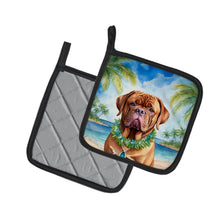Load image into Gallery viewer, Dogue de Bordeaux Luau Pot Holders - Set of 2 Decorative Kitchen Helpers | Made in the USA