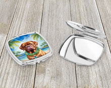 Load image into Gallery viewer, Dogue de Bordeaux Luau Compact Mirror – Stylish Purse Mirror with Artistic Covers