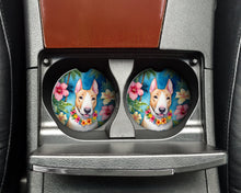 Load image into Gallery viewer, English Bull Terrier Luau Car Coasters – Set of 2 - Absorbent Stone with Fun &amp; Functional Artwork