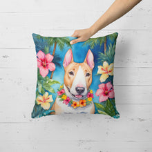 Load image into Gallery viewer, English Bull Terrier Luau Throw Pillow