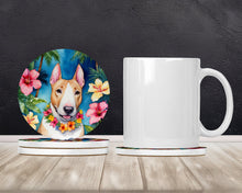 Load image into Gallery viewer, English Bull Terrier Luau Large Sandstone Coasters Pack of 4