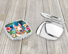 Load image into Gallery viewer, English Bull Terrier Luau Compact Mirror – Stylish Purse Mirror with Artistic Covers