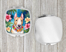 Load image into Gallery viewer, English Bull Terrier Luau Compact Mirror – Stylish Purse Mirror with Artistic Covers