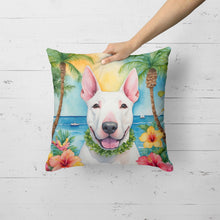 Load image into Gallery viewer, English Bull Terrier Luau Throw Pillow