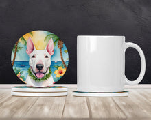 Load image into Gallery viewer, English Bull Terrier Luau Large Sandstone Coasters Pack of 4