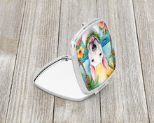 Load image into Gallery viewer, English Bull Terrier Luau Compact Mirror – Stylish Purse Mirror with Artistic Covers