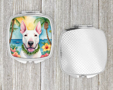 Load image into Gallery viewer, English Bull Terrier Luau Compact Mirror – Stylish Purse Mirror with Artistic Covers